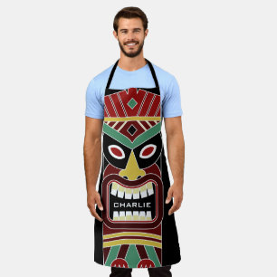 Delantal Nombre personalizado de la máscara de tiki