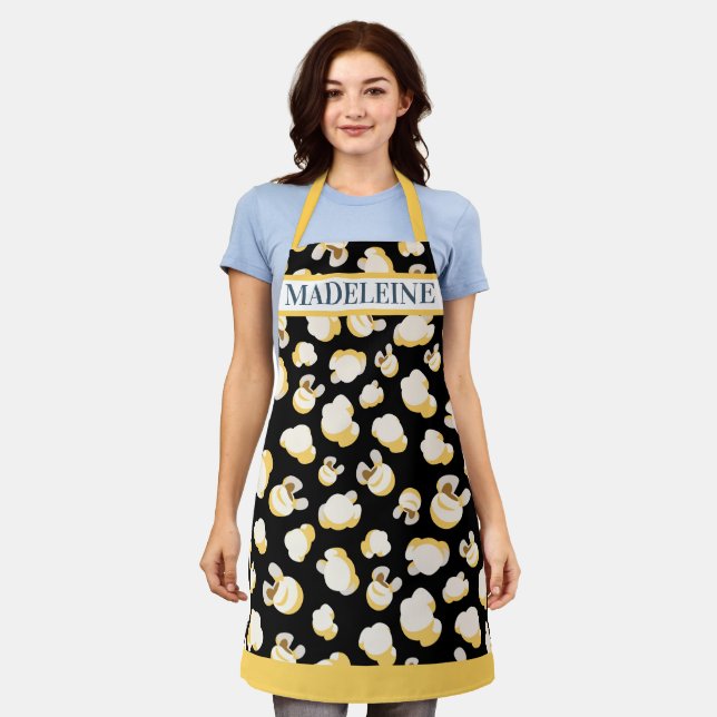 Delantal Nombre personalizado de las concesiones de palomit (Gastado)