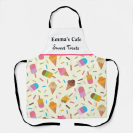Delantal Nombre personalizado de los helados y los palitos