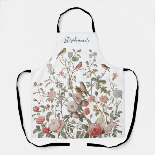 Delantal Nombre personalizado de moda flores silvestres y a