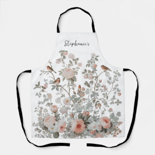 Delantal Nombre personalizado de moda flores silvestres y a