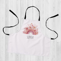 Nombre personalizado de niñas arcoíris floral