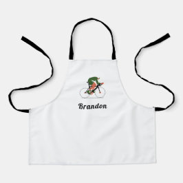 Delantal Nombre personalizado del ciclista de Ilustracion c