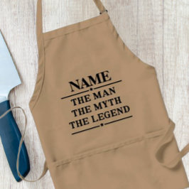 Delantal Nombre Personalizado El Hombre El Mito La Leyenda