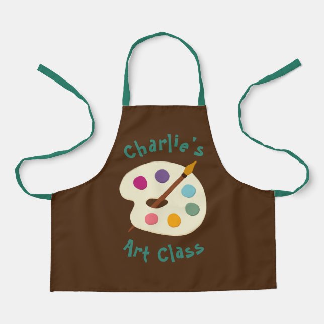 Delantal NOMBRE personalizado Escuela de arte Artista Apron (Anverso)