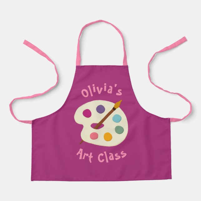 Delantal NOMBRE personalizado Escuela de arte Artista Apron (Anverso)
