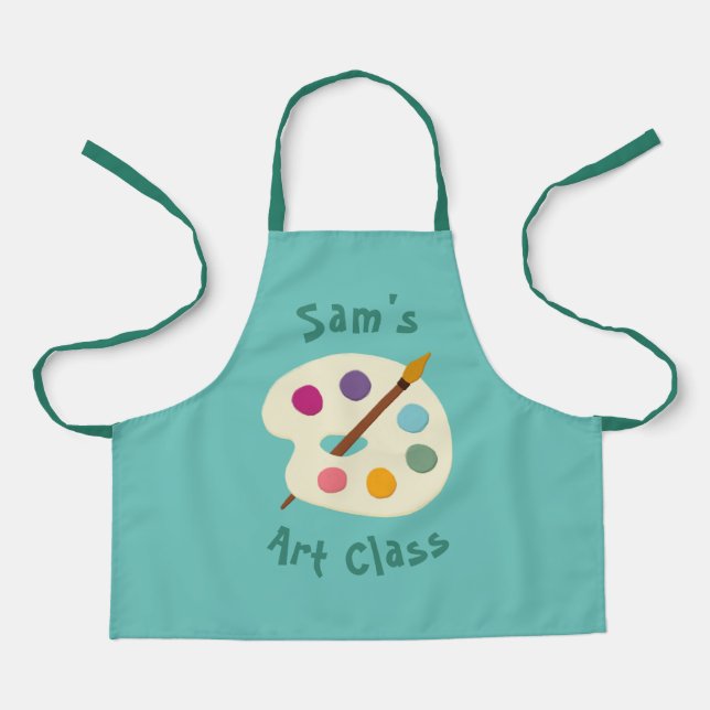 Delantal NOMBRE personalizado Escuela de arte Artista Apron (Anverso)