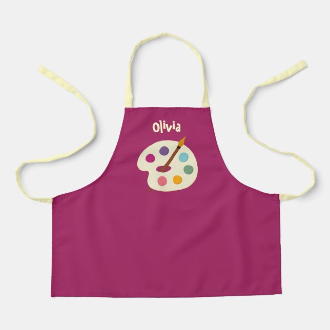 Delantal NOMBRE personalizado Escuela de arte Artista Apron (Anverso)