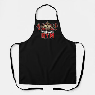 Delantal NOMBRE Personalizado Fitness Home GYM Levantamient