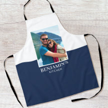 Nombre personalizado Foto Dark Blue Modern