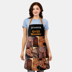 Delantal Nombre personalizado Grill Master barbacoa carne n