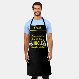 Delantal Nombre personalizado increíble tío Aprons, persona