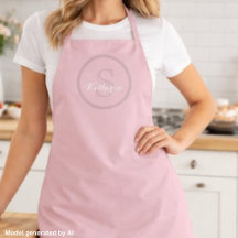 Nombre Personalizado Monograma Rosa Polvo
