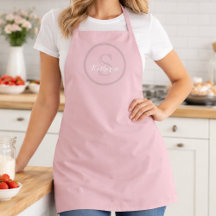 Nombre Personalizado Monograma Rosa Polvo