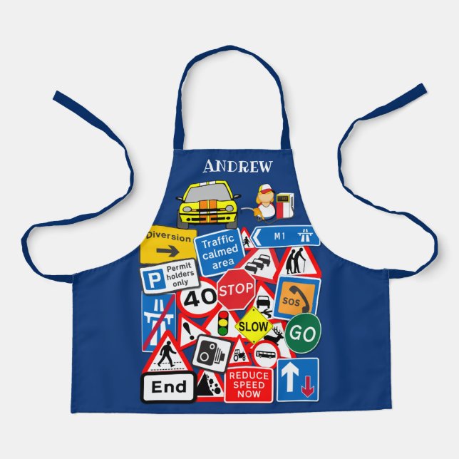 Delantal Nombre personalizado personalizado personalizado d (Anverso)