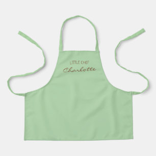Delantal Nombre personalizado simple del pequeño chef