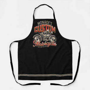 Delantal NOMBRE personalizado Skeleton Motorcycle Shop