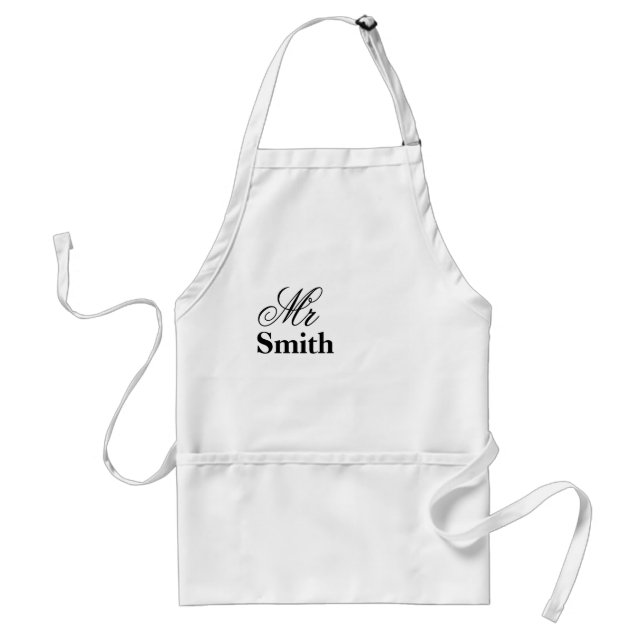 Delantal Nombre personalizado Sr Smith (Frente)