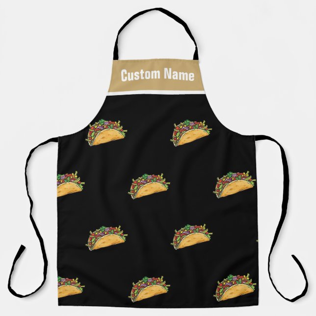 Delantal Nombre personalizado Taco Aprons, Tex-max Foodie T (Anverso)