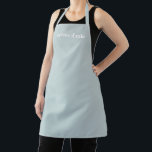 Delantal Nombre personalizado texto polvoriento azul minima<br><div class="desc">Personalizar Nombre texto minimalista elegante y polvoriento azul Apron Personalizar,  personalizable con nombre,  cita,  frase o texto Excelente para cocineros,  chefs,  cerámica,  cerámica,  artesanía,  trabajo,  cocina,  horneado,  barbacoa,  parrilla y también negocios y tiendas,  etc</div>