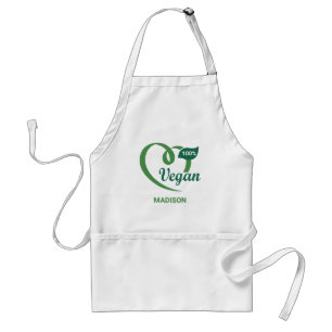 Delantal Nombre personalizado Vegan