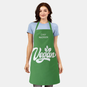 Delantal Nombre personalizado Vegan