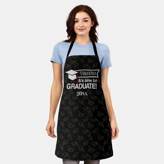 Delantal Nombre personalizado y Apron de regalo de graduaci (Gastado)