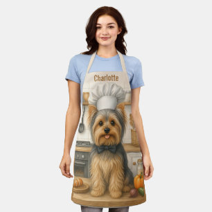 Delantal Nombre Personalizado Yorkshire Terrier Perro Chef