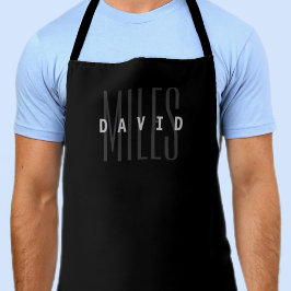 Delantal Nombre y apellido de solapamiento moderno