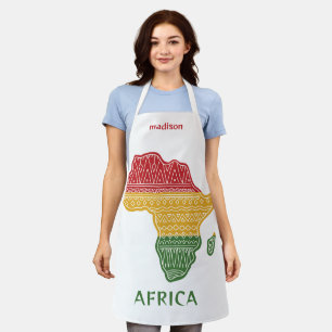 Delantal Nombre y texto personalizados de África
