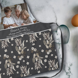 Delantal Nombres de Collage de Fotos de la Cocina de la Abu