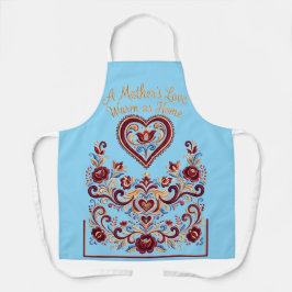 Delantal Nordic Rosemaling Apron, Mother's Love