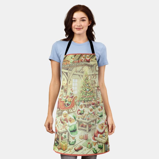 Delantal North Pole Chickens, Apron (Gastado)