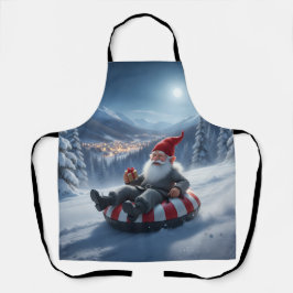 Delantal Norwegian Nisse Sledding, Apron