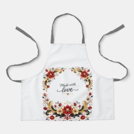 Delantal Norwegian Rosemaling Apron for Women