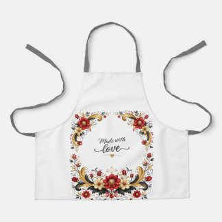 Delantal Norwegian Rosemaling Apron for Women
