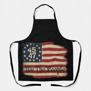 Delantal Nosotros El Pueblo Trump 45 47 Bandera Vintage Det