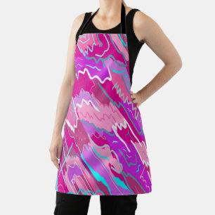 Delantal Nostalgia de Nostalgia Pop Art en Magenta
