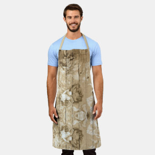 Delantal nostálgico de la madera