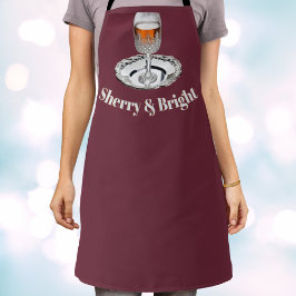 Delantal Novela Divertida Sherry & Bright Navidad Cocina