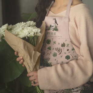 Delantal Novia rosa gótica de Rubor o enredadera floral