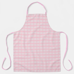 Delantal Novia Sonrojada y Rosa Té Patrón de Gingham Rosa