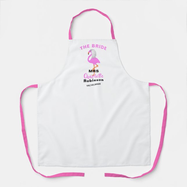 Delantal Novias Día de la boda Apron especial personalizado (Anverso)
