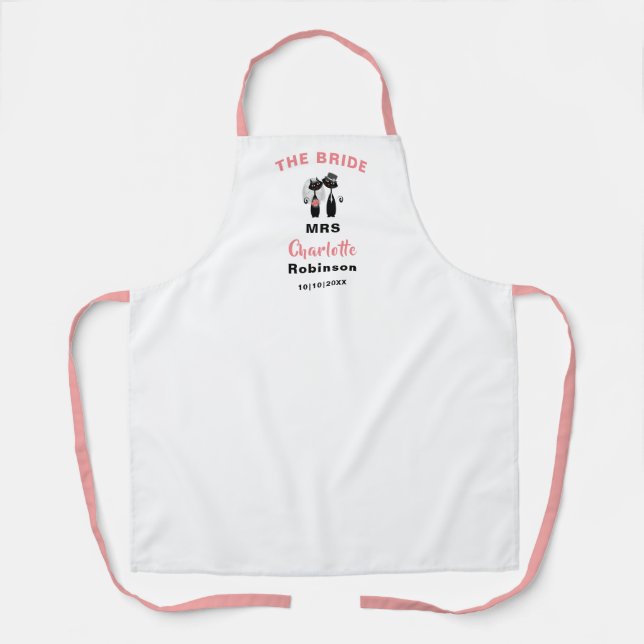 Delantal Novias Día de la boda Apron especial personalizado (Anverso)