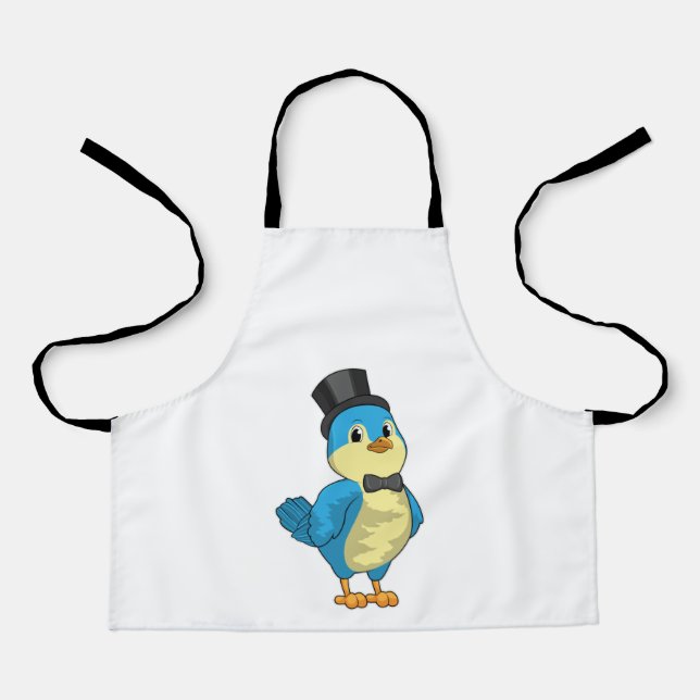 Delantal Novio Pájaro con Cinta (Anverso)