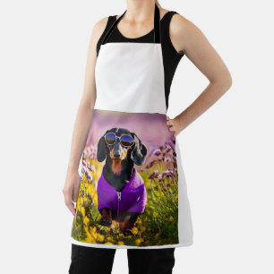 Delantal Nube de la Naturaleza Cielo Uno Dachshund Morado S