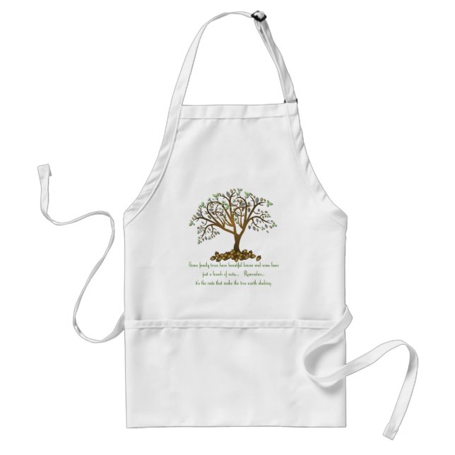 Delantal Nueces de árbol de familia (Frente)