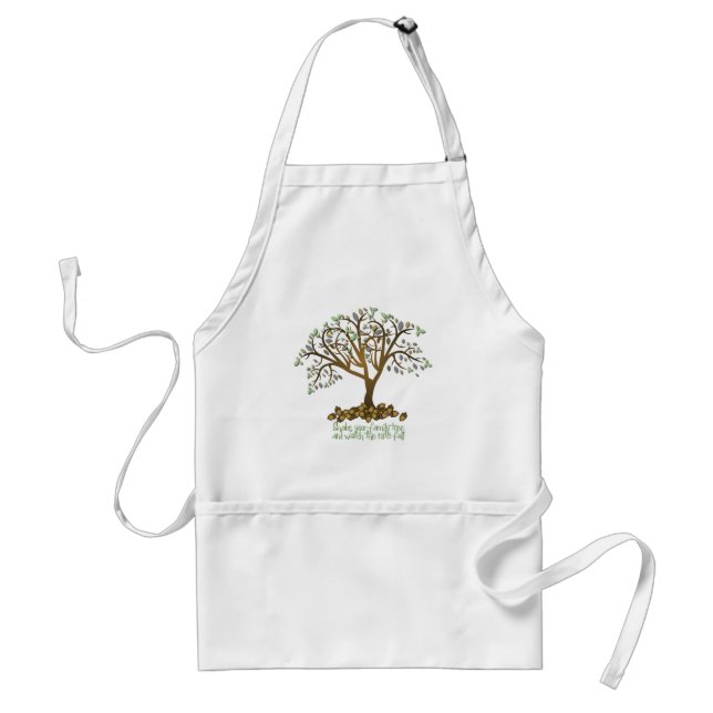 Delantal Nueces de árbol de familia (Frente)