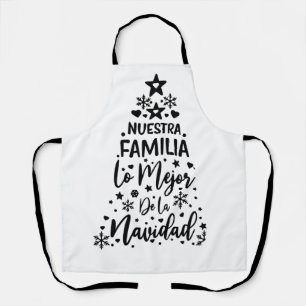 Delantal Nuestra familia lo mejor de la Navidad