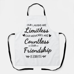 Delantal Nuestra risa es ilimitada Cita de amistad
